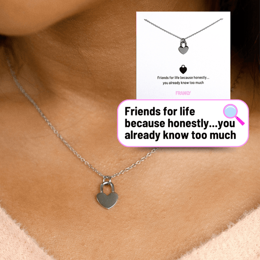 Heart Padlock - Stainless Steel Friendship Necklace