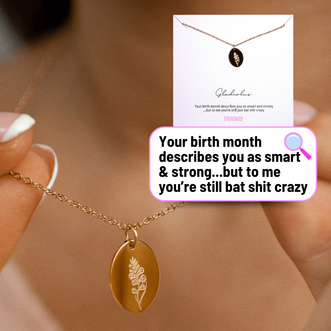 Savage Birth Month Flower - 18k Gold Plated Friendship Necklace