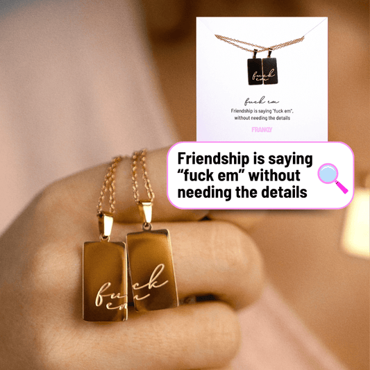 Fuck Em - 18k Gold Plated Friendship Necklace