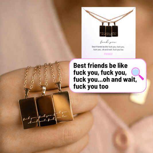 Fuck You All - 18k Gold Plated Friendship Necklace