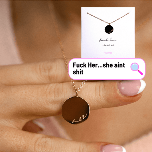 Fuck Her - 18k Gold Plated Friendship Necklace
