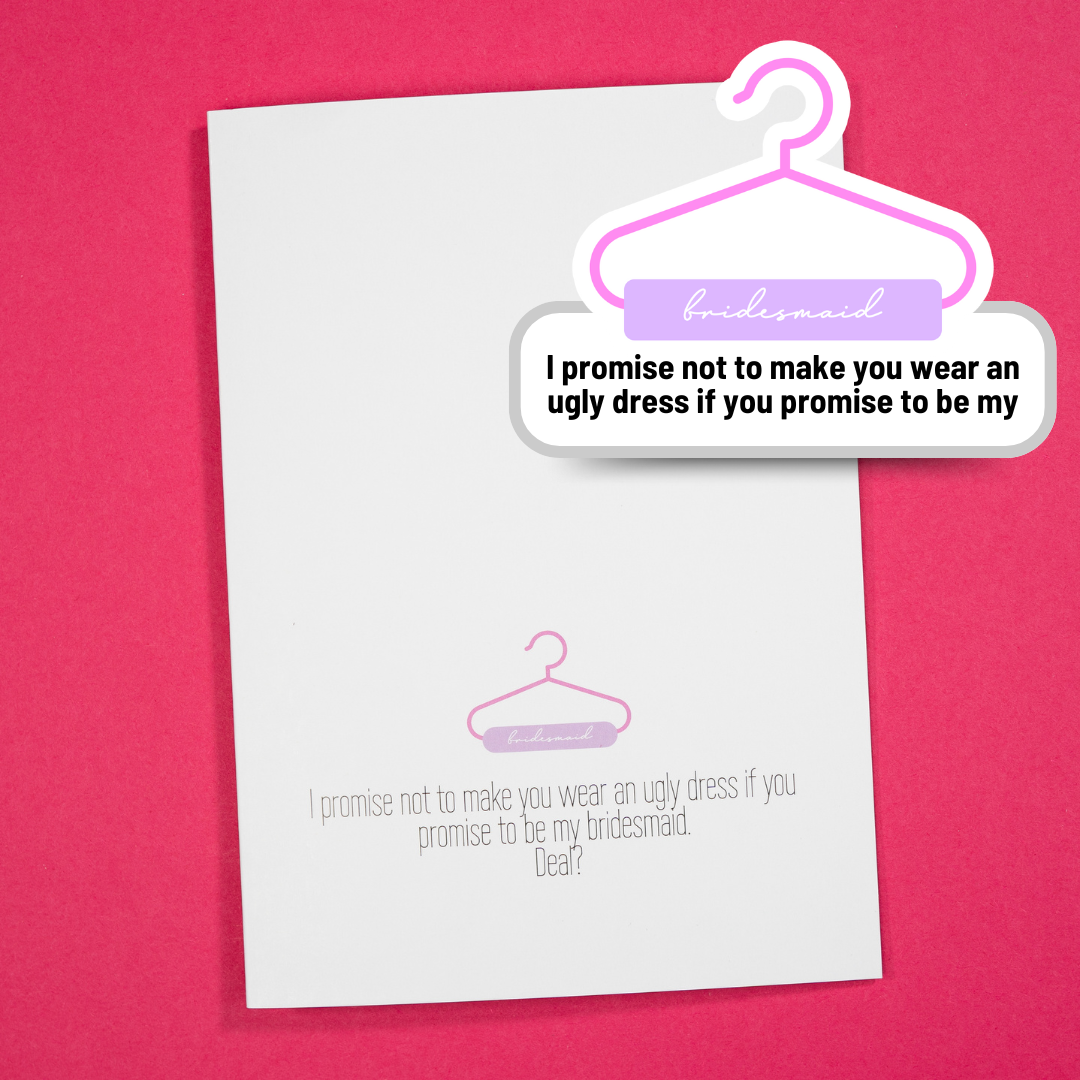 Bridesmaid Beauty Pledge Greetings Card