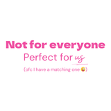 Not for everyone. Perfect for us- Quote Card