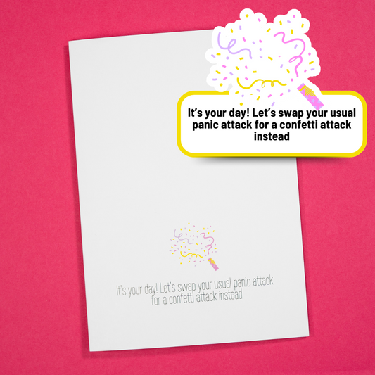 Panic-Free Party Card Greetings Card