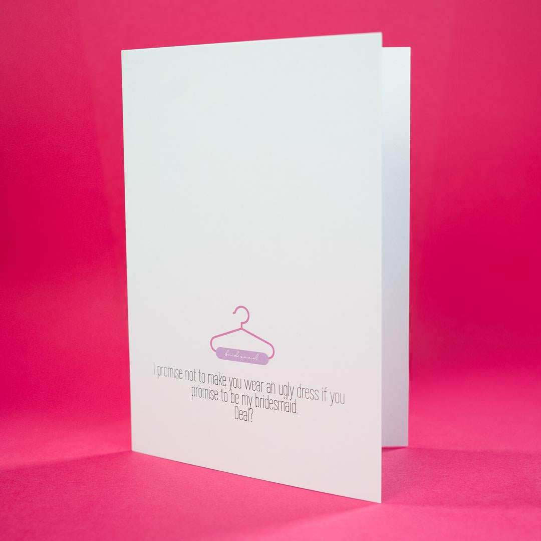 Bridesmaid Beauty Pledge Greetings Card