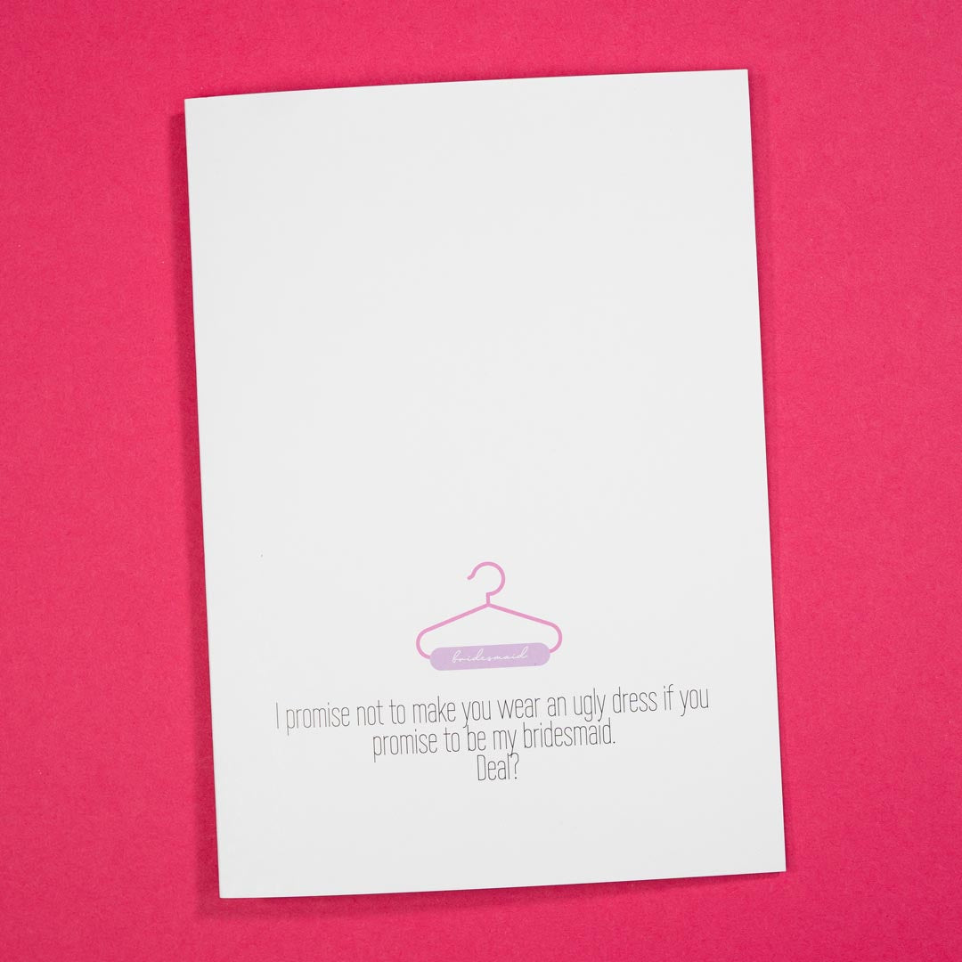 Bridesmaid Beauty Pledge Greetings Card