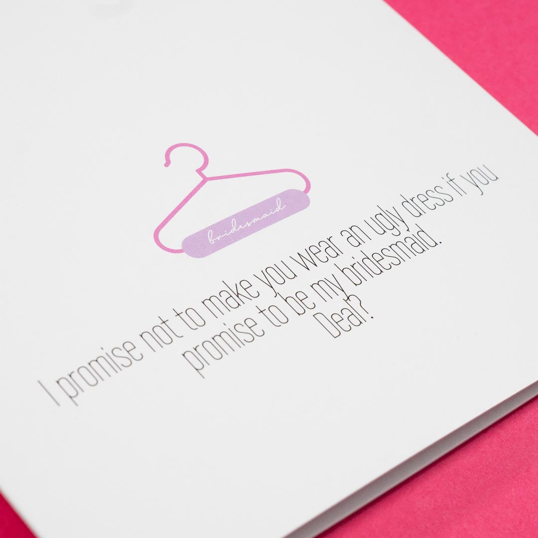 Bridesmaid Beauty Pledge Greetings Card