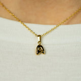 Stackable "A" Balloon Initial Letter Necklace