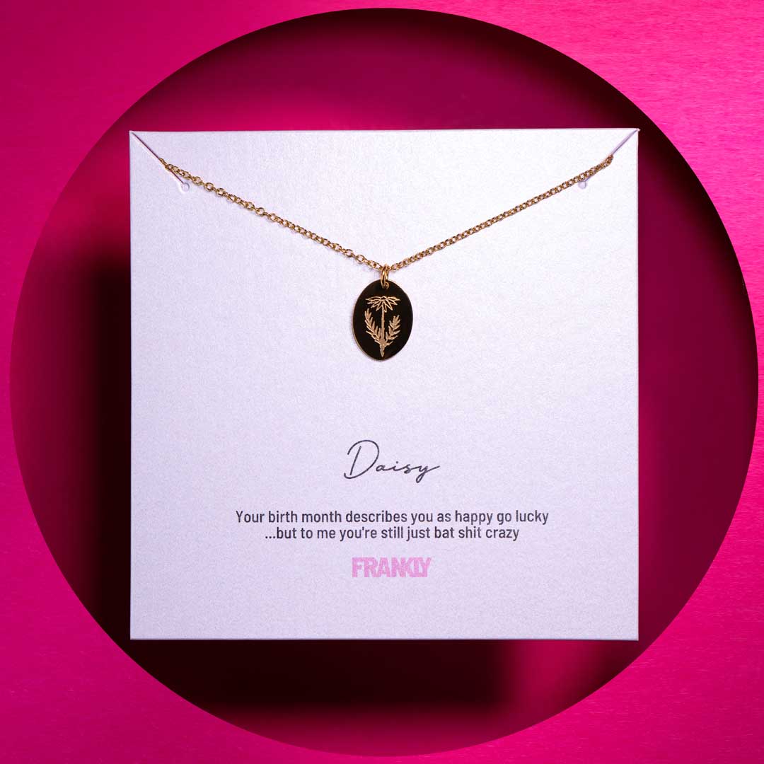 Savage Birth Month Flower - 18k Gold Plated Friendship Necklace