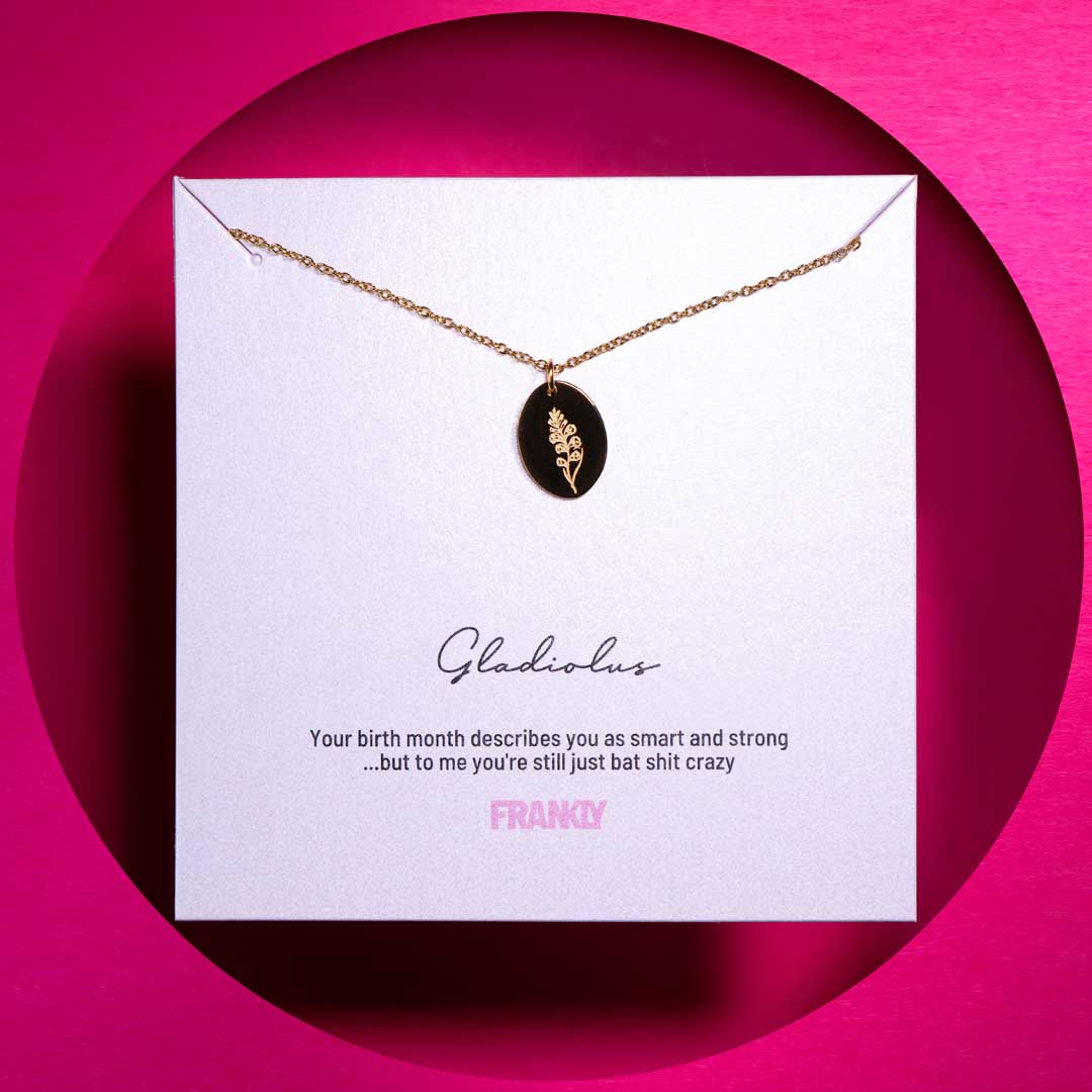 Savage Birth Month Flower - 18k Gold Plated Friendship Necklace