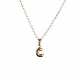 Stackable "C" Balloon Initial Letter Necklace