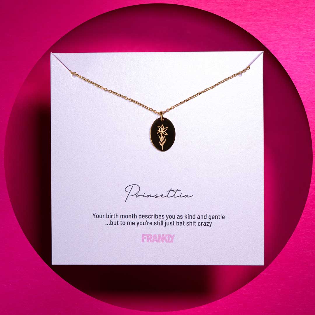 Savage Birth Month Flower - 18k Gold Plated Friendship Necklace