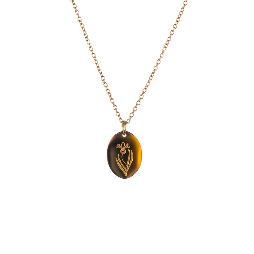 Savage Birth Month Flower - 18k Gold Plated Friendship Necklace