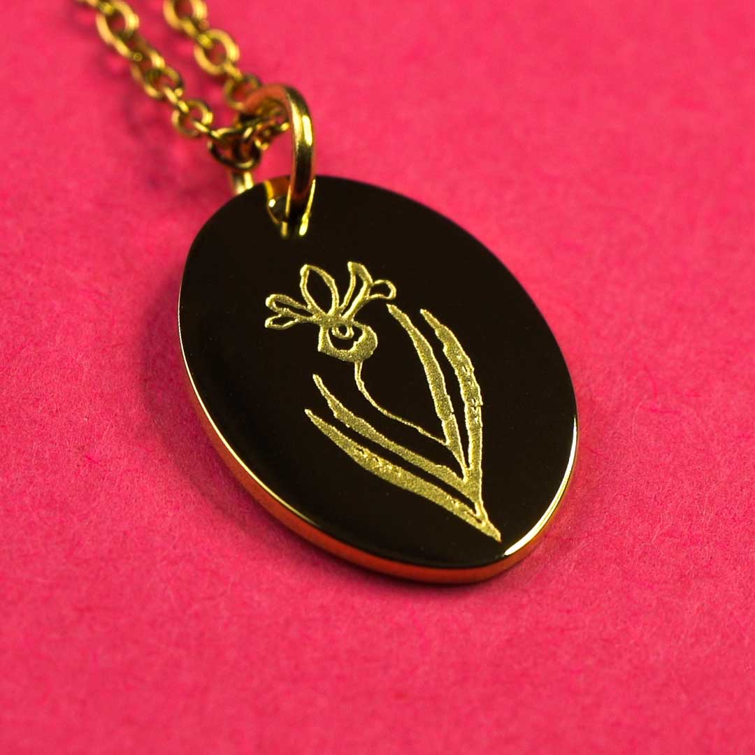 Savage Birth Month Flower - 18k Gold Plated Friendship Necklace
