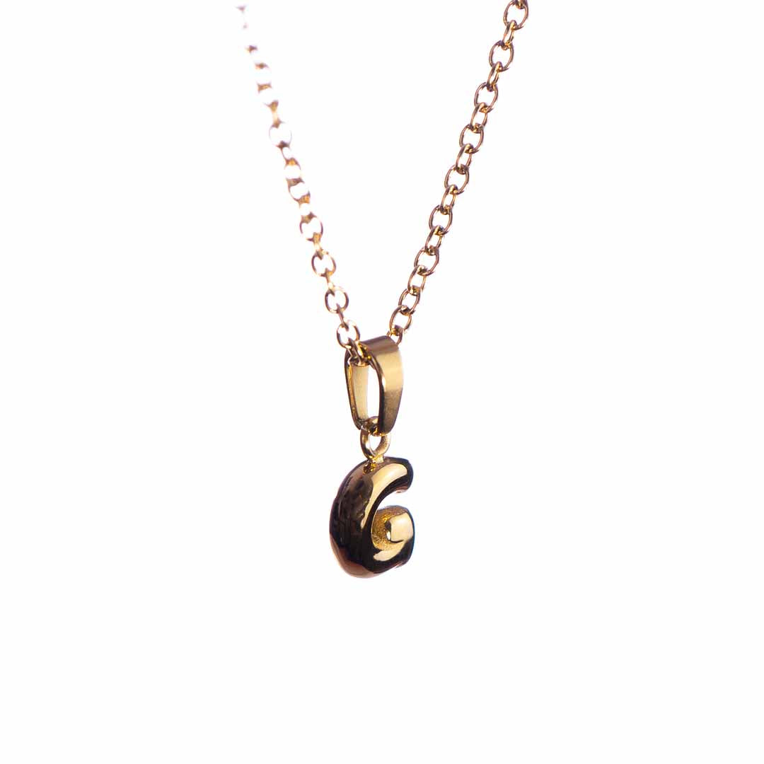 Stackable "G" Balloon Initial Letter Necklace