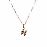 Stackable "H" Balloon Initial Letter Necklace