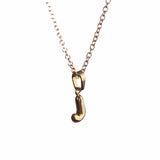 Stackable "J" Balloon Initial Letter Necklace
