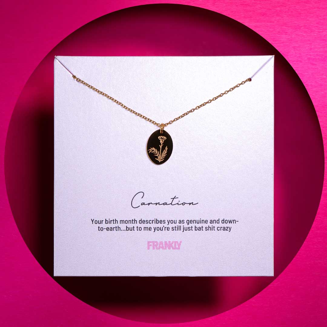 Savage Birth Month Flower - 18k Gold Plated Friendship Necklace