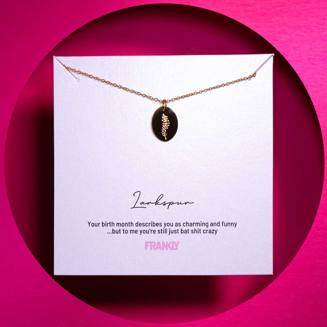 Savage Birth Month Flower - 18k Gold Plated Friendship Necklace