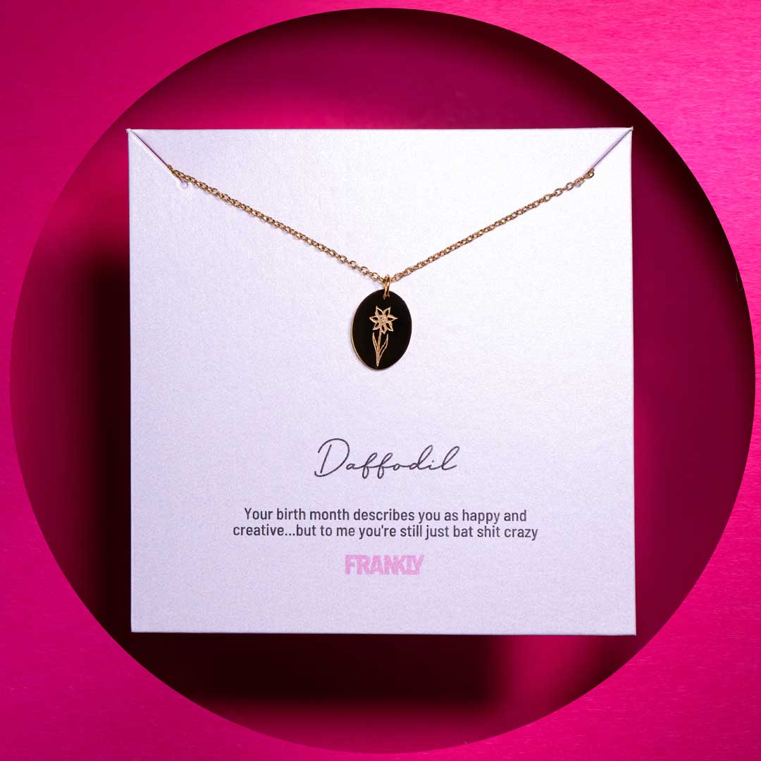 Savage Birth Month Flower - 18k Gold Plated Friendship Necklace