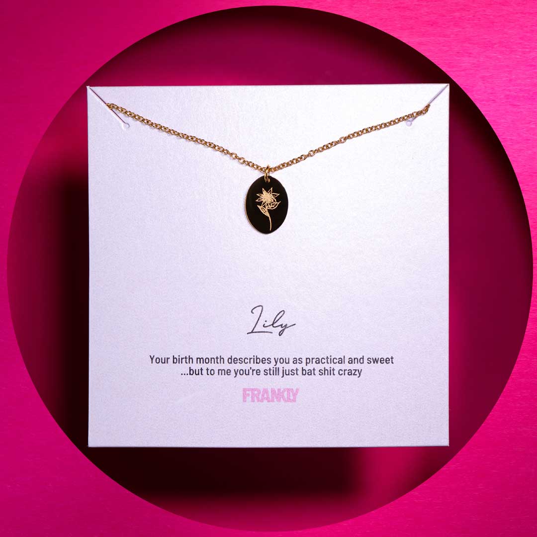 Savage Birth Month Flower - 18k Gold Plated Friendship Necklace