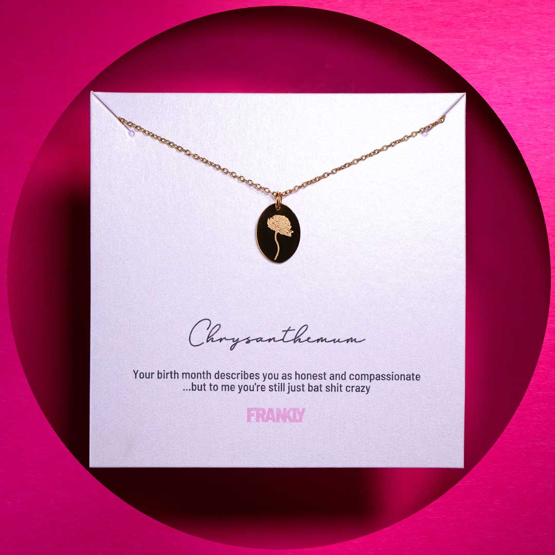 Savage Birth Month Flower - 18k Gold Plated Friendship Necklace