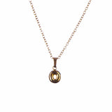 Stackable "O" Balloon Initial Letter Necklace