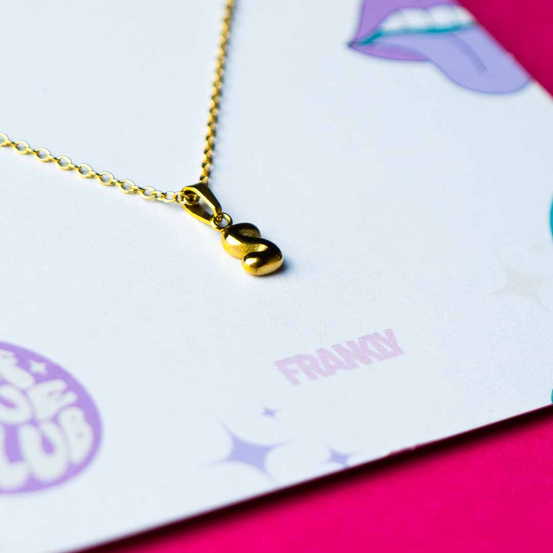 Stackable "S" Balloon Initial Letter Necklace