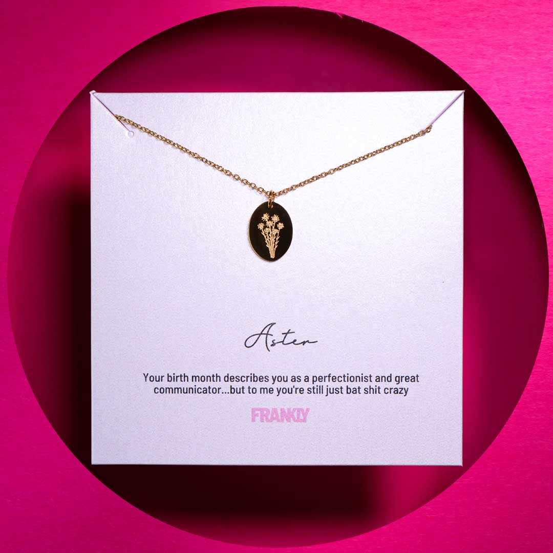 Savage Birth Month Flower - 18k Gold Plated Friendship Necklace