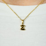 Stackable "Z" Balloon Initial Letter Necklace