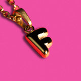 Stackable "F" Balloon Initial Letter Necklace