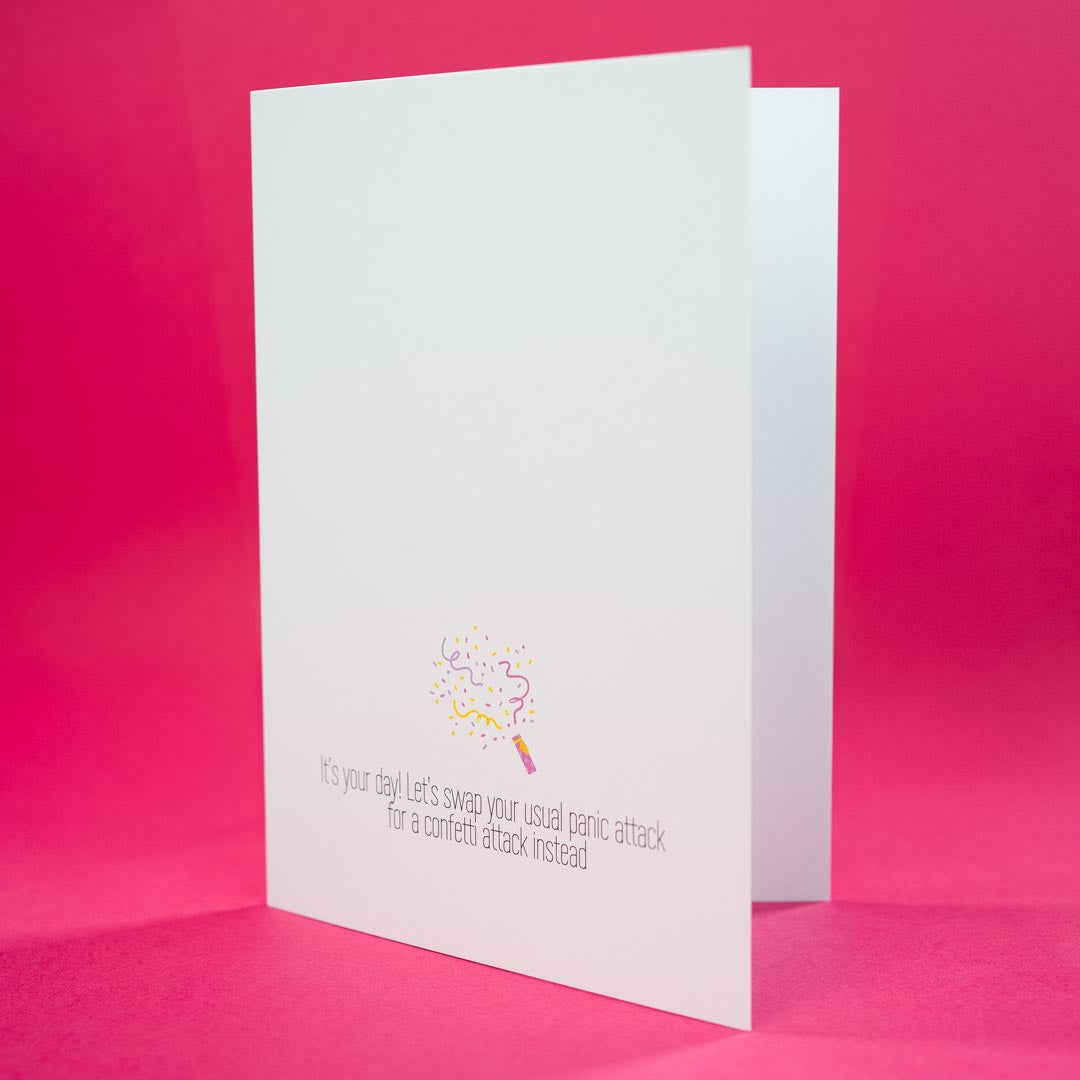 Panic-Free Party Card Greetings Card