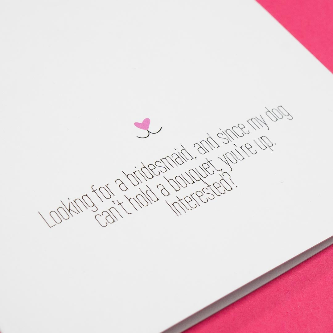 Plan B Bridesmaid Greetings Card