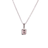 Stackable "B" Balloon Initial Letter Necklace