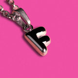 Stackable "F" Balloon Initial Letter Necklace