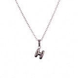 Stackable "H" Balloon Initial Letter Necklace