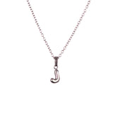 Stackable "J" Balloon Initial Letter Necklace