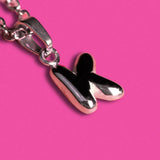 Stackable "K" Balloon Initial Letter Necklace