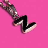 Stackable "Z" Balloon Initial Letter Necklace