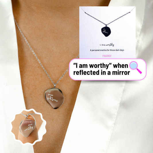 "I Am Worthy" - Stainless Steel Friendship Necklace