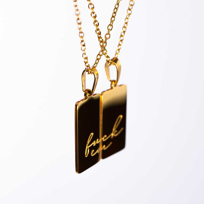 Fuck Em - 18k Gold Plated Friendship Necklace