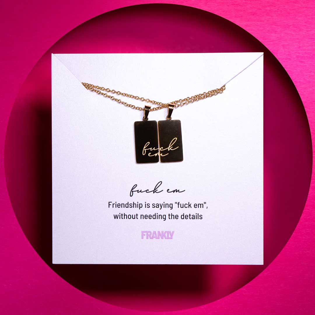 Fuck Em - 18k Gold Plated Friendship Necklace